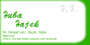 huba hajek business card